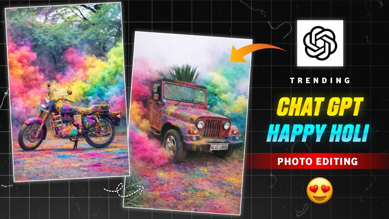 Trending Bike Holi Ai Photo Editing | Bike & Car Holi Ai Photo Prompt | Bike Holi Ai Photo Editing