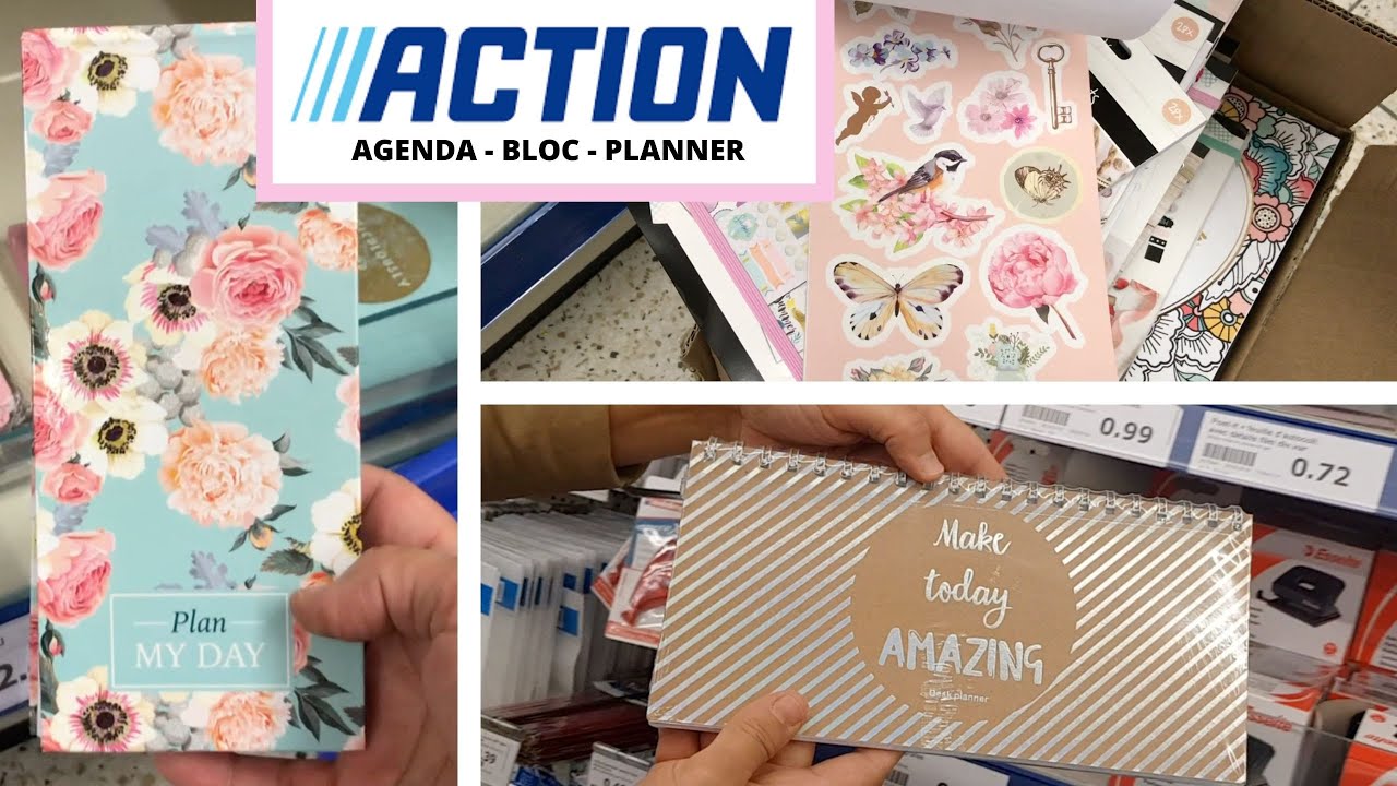 ACTION - AGENDA - CALENDRIER - PLANNER et BLOC NOTES 😮😲