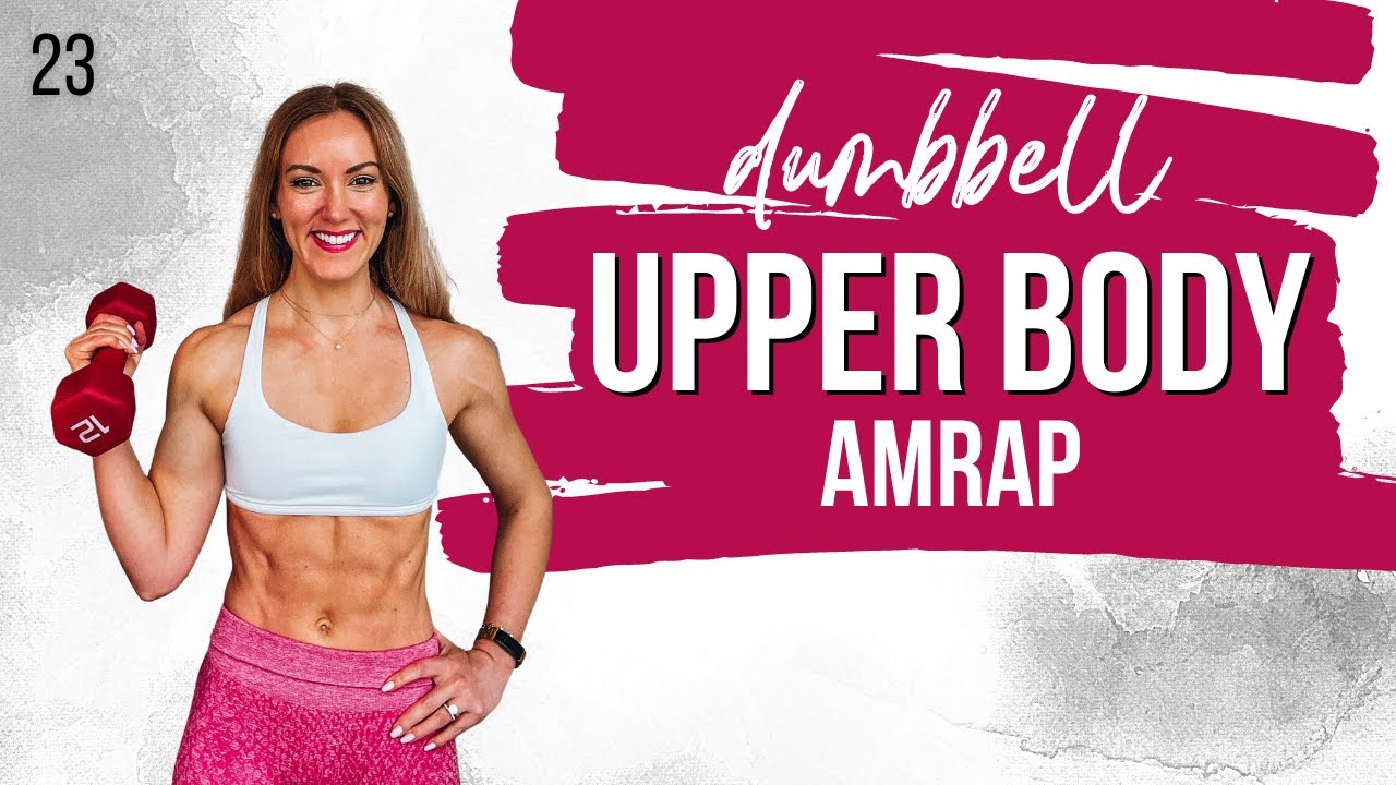 🔥 Upper Body AMRAP Workout at Home with Dumbbells | STRONG SUMMER Day 23