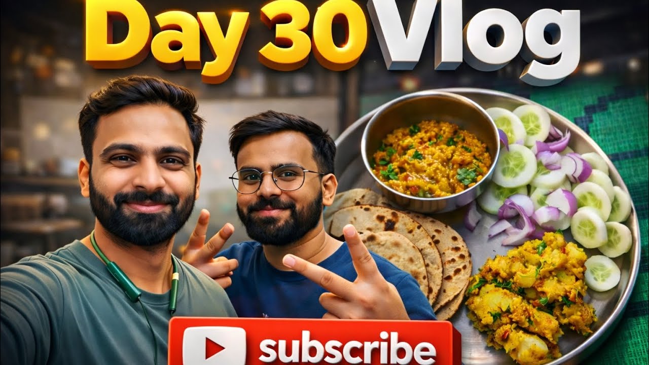 Day 30 vlogs_ Kaam k baad itna tasty khana mil jae 😋