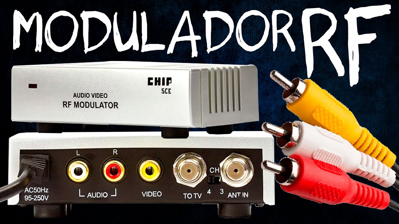 Mini Modulador RF Áudio e Vídeo | Adaptador AV para RF Coaxial