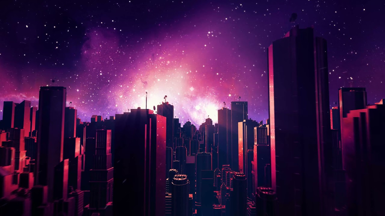 Retro City Flythrough Screensaver 4K