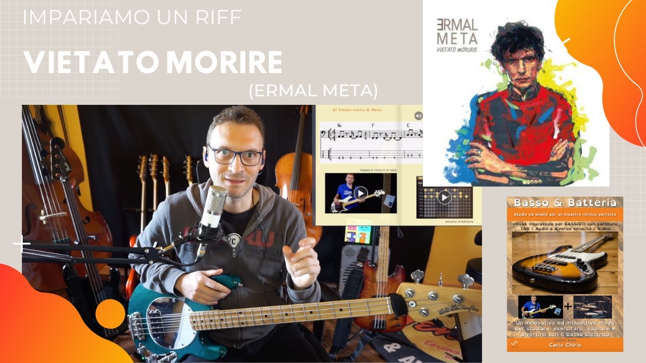 Impariamo un riff Vietato Morire (Ermal Meta) dal metodo eBook Basso & Batteria