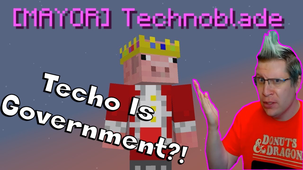 Technoblade Became the Mayor of Skyblock Reaction! Techno IS Government...