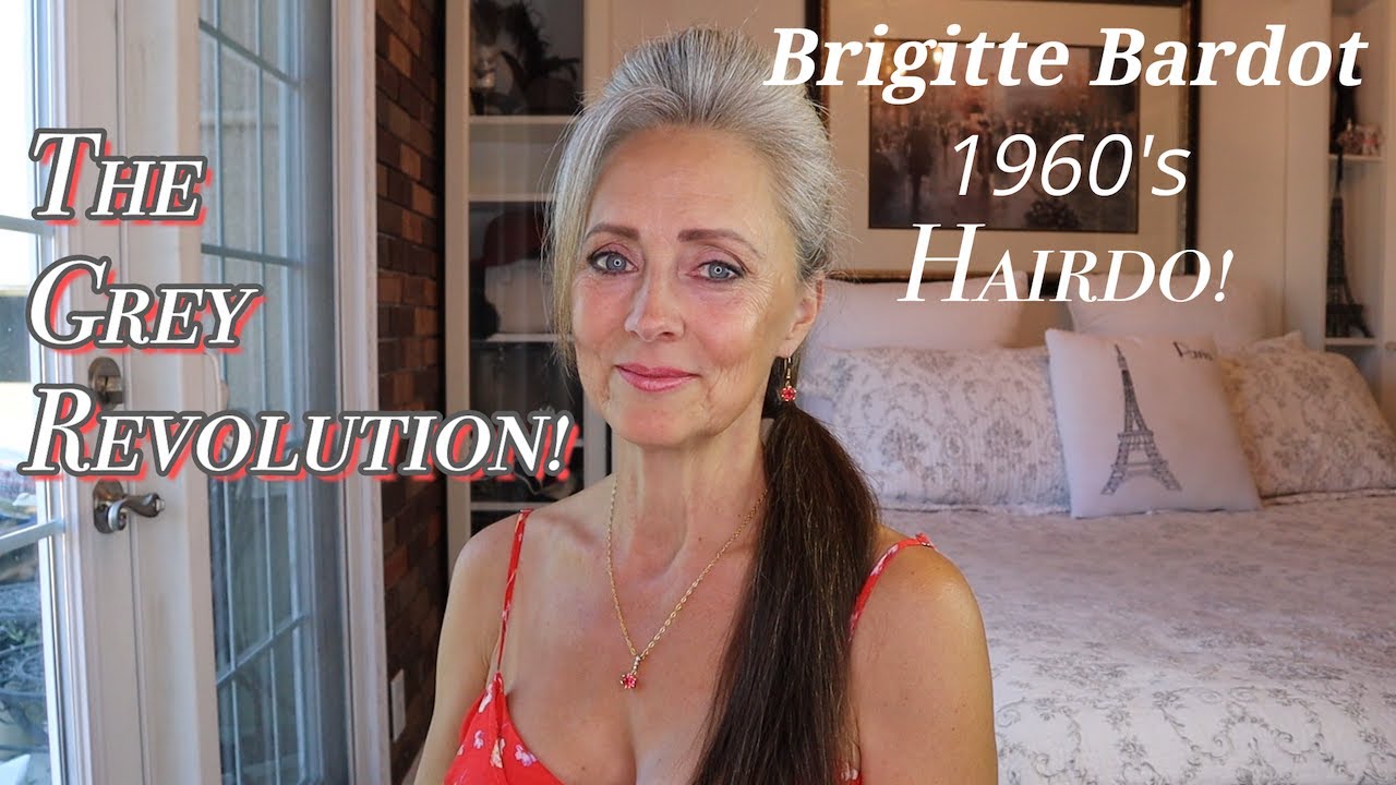 Simple and Chic Brigitte Bardot 1960's Hairdo While Going Grey!