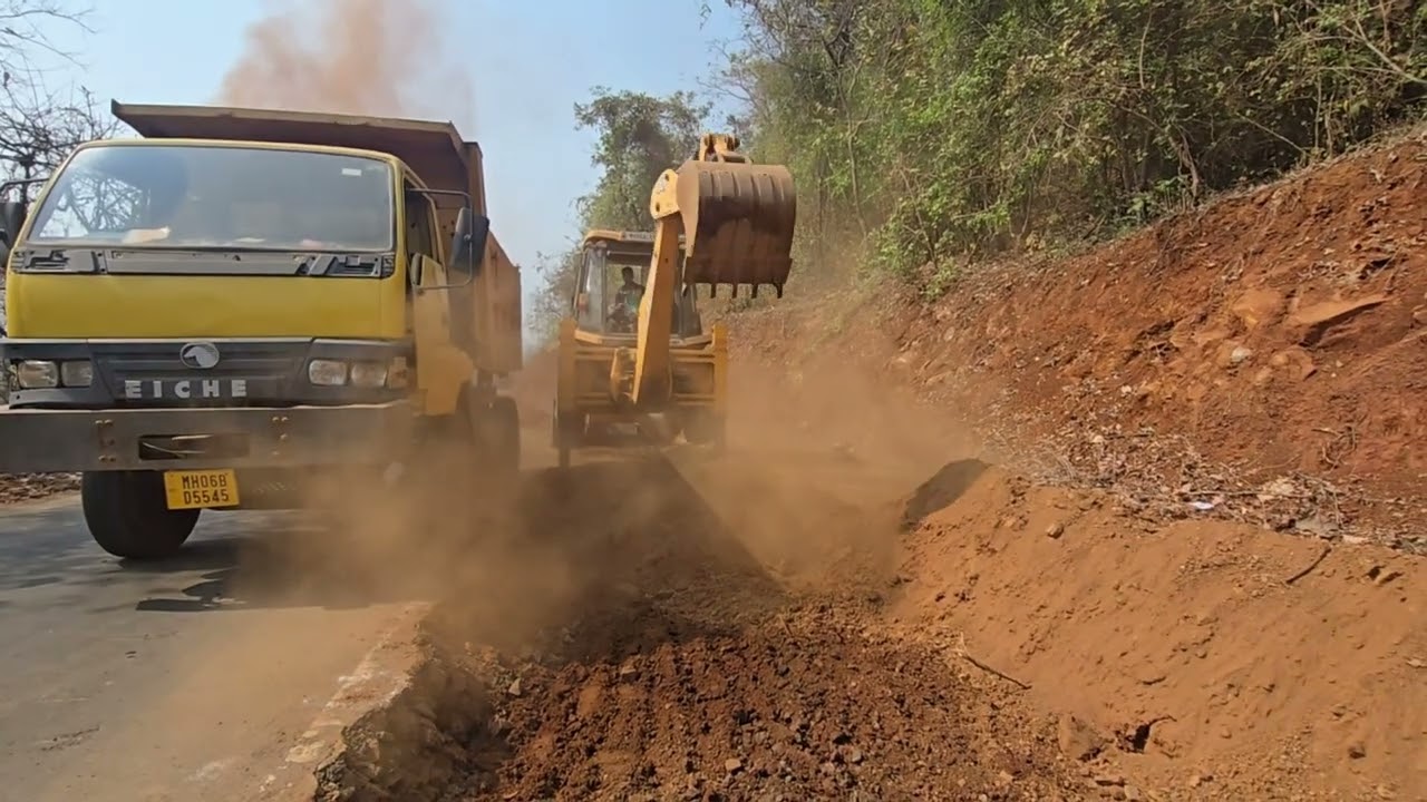 “Monster JCB Loading Dumper in Seconds 😱 | Most Satisfying Road Construction Work” 🔥 ##JCB #virel 