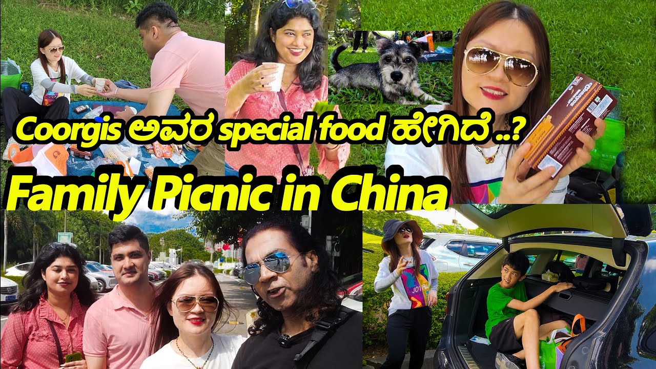 Family Picnic with Coorgis | Beautiful Park | China | Shenzhen | Kannada Vlogs