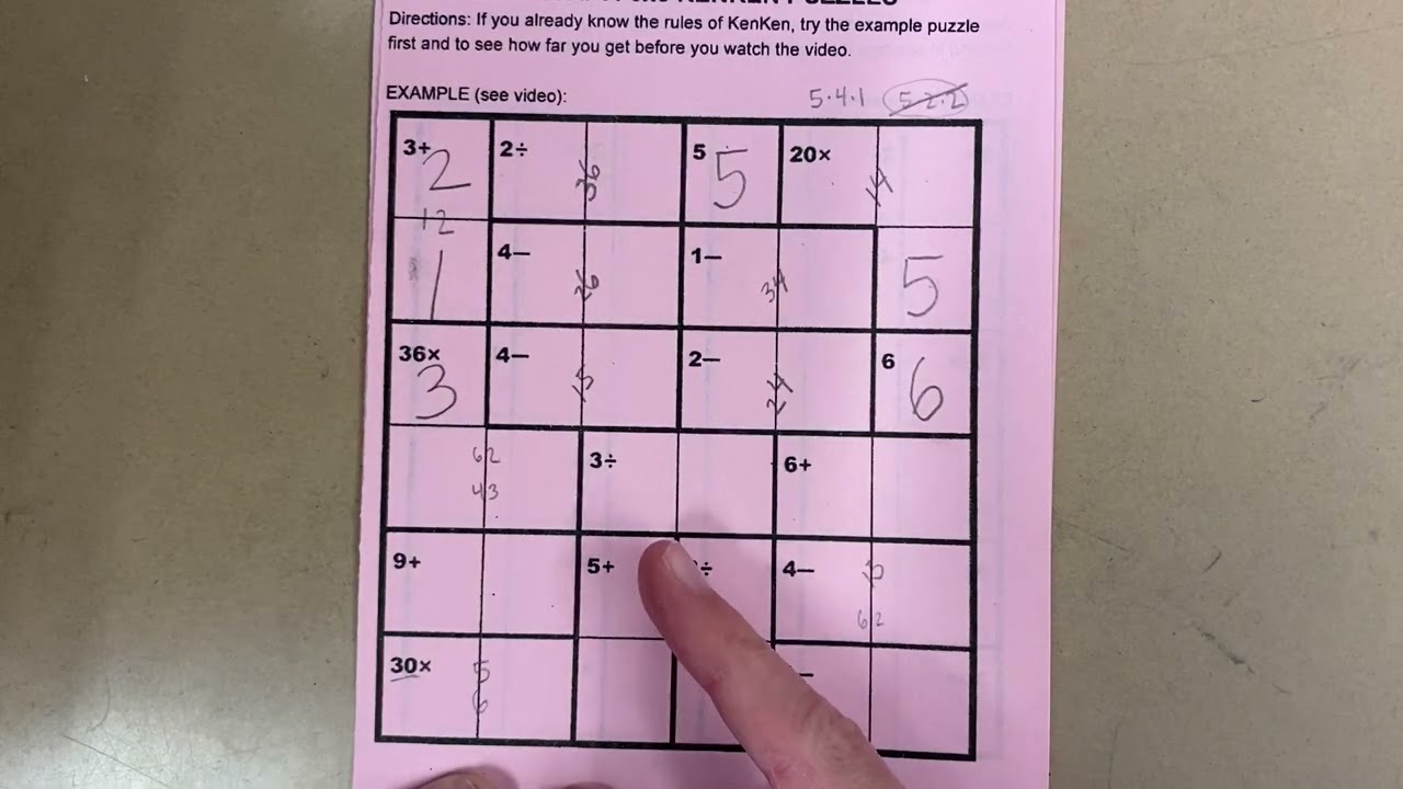 6x6 KenKen