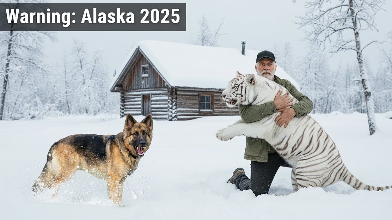 A White Tiger Brings Her Unconscious Cub to a Man’s Cabin at Night (Alaska Rescue Story)