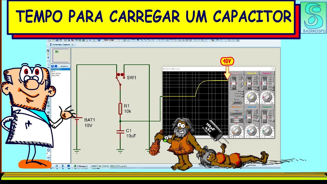 VOCÊ SABE CALCULAR O TEMPO DE CARGA E DESCARGA EM UM CIRCUITO RC? Veja como é fácil aqui.