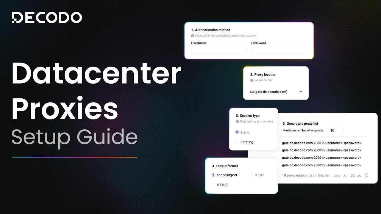 How to Set Up and Use Datacenter Proxy Server | Decodo Product Tutorial
