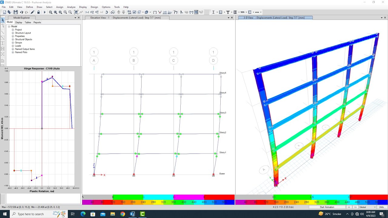 Pushover Analysis using ETABS | Nonlinear Pushover Analysis