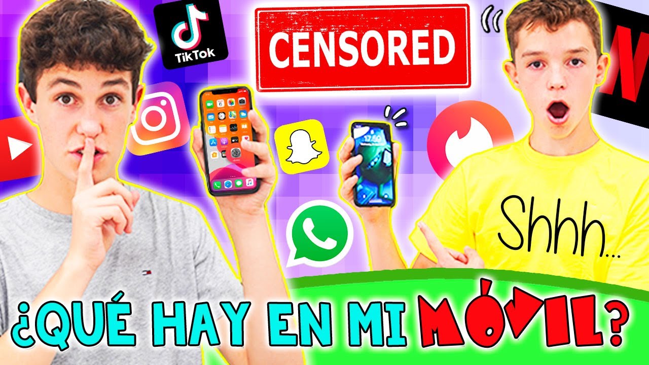 ¿QUÉ HAY en MI MÓVIL? 📱 MATEO VS HUGO 🤫 Os enseño TODO lo que hay en NUESTRO CELULAR 👀 TAG DEL MÓVIL