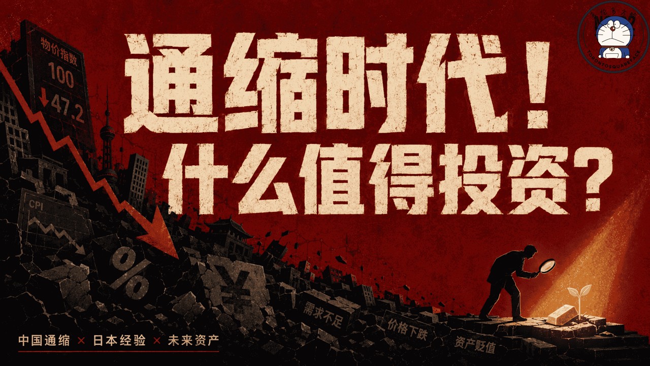方脸说：通缩时代-什么值得投资？以日为鉴，看看中国通缩期有什么时代红利？A股丨黄金丨美股丨房地产