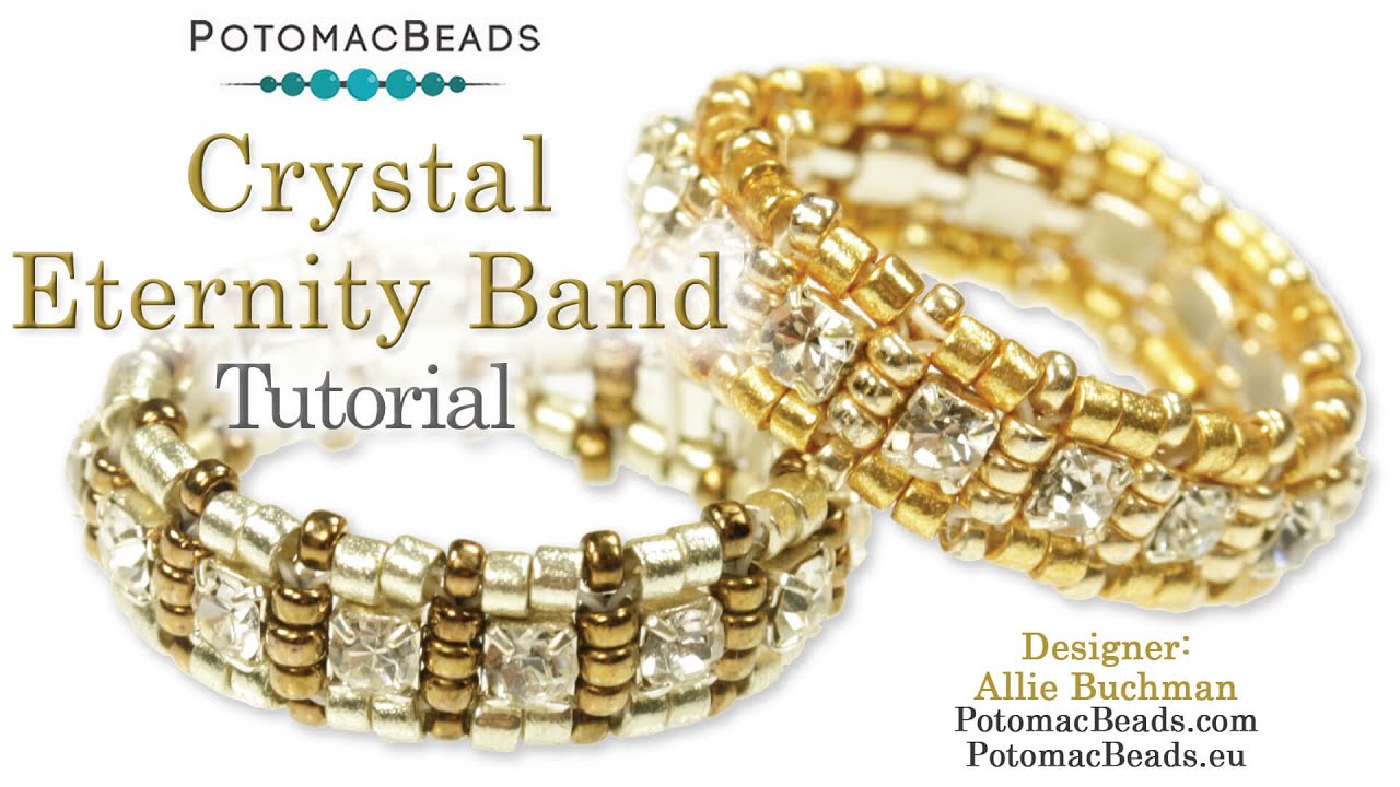 Crystal Eternity Band (Ring)- DIY Jewelry Making Tutorial by PotomacBeads