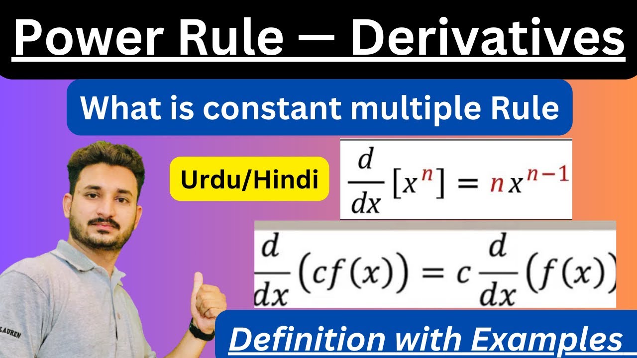 What is Power Rule in Derivatives| Constant Multiple Rule| Define with Examples| MSN Mathematician|