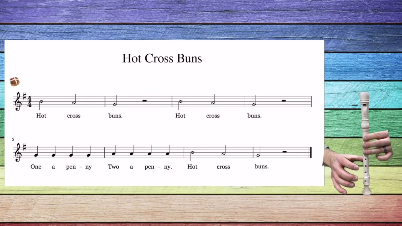Hot Cross Buns | Recorder Play Along