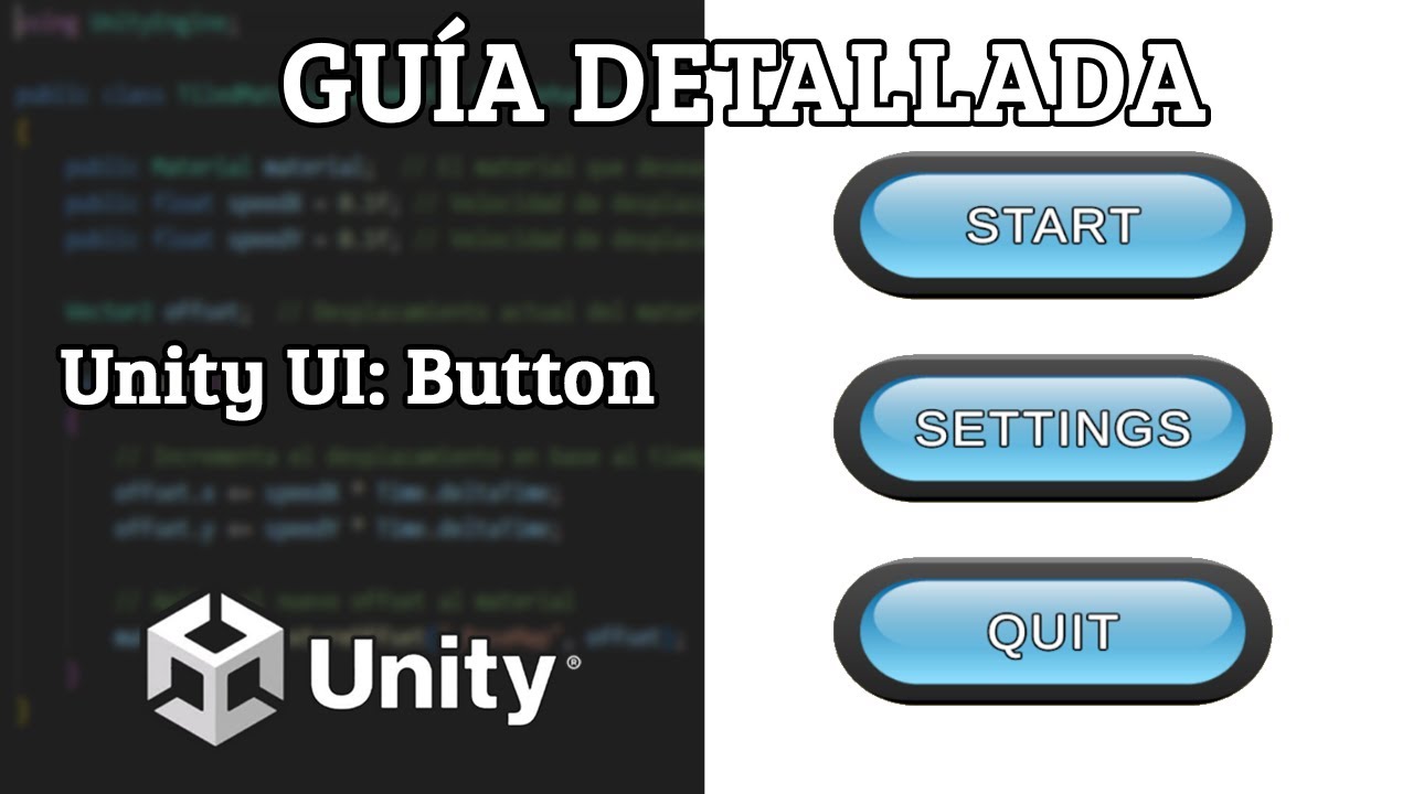 Crea y Anima Botones en Unity Como un Experto! Gu&iacute;a Completa con Ejemplos Pr&aacute;cticos