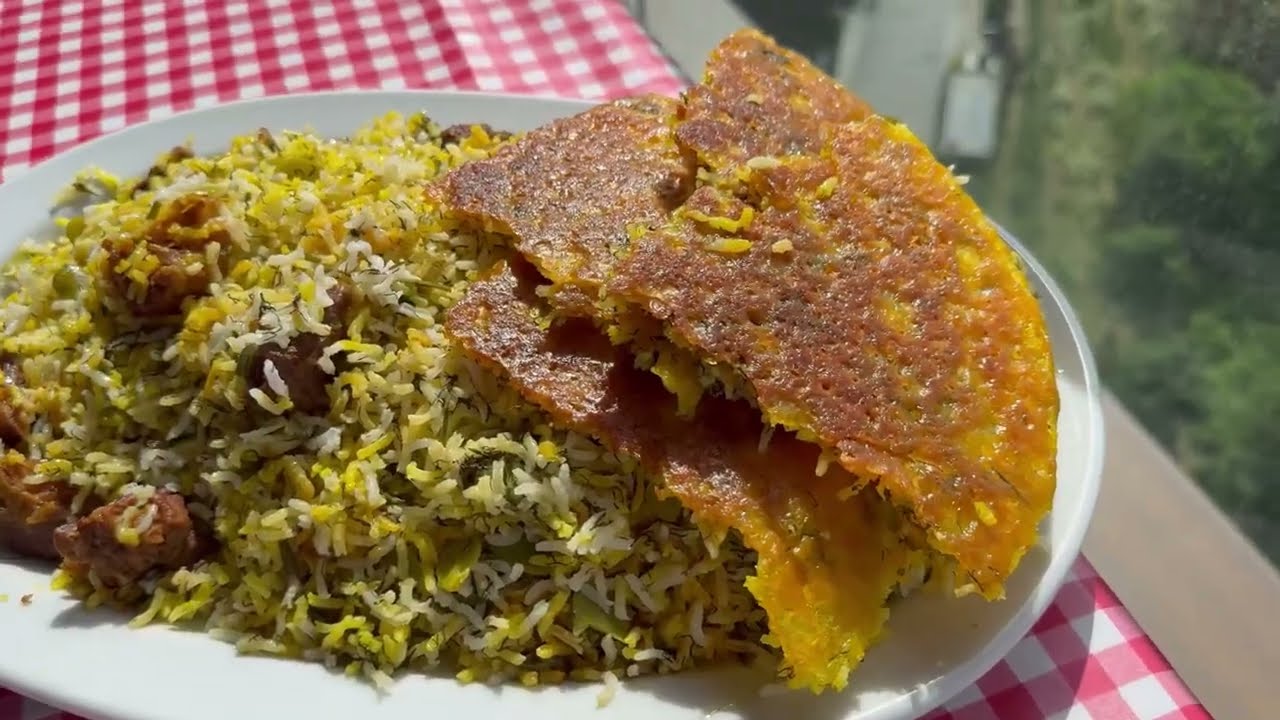 Authentic Baghali Polo with Lamb | Crispy Tahdig & Delicious Persian Rice Dish