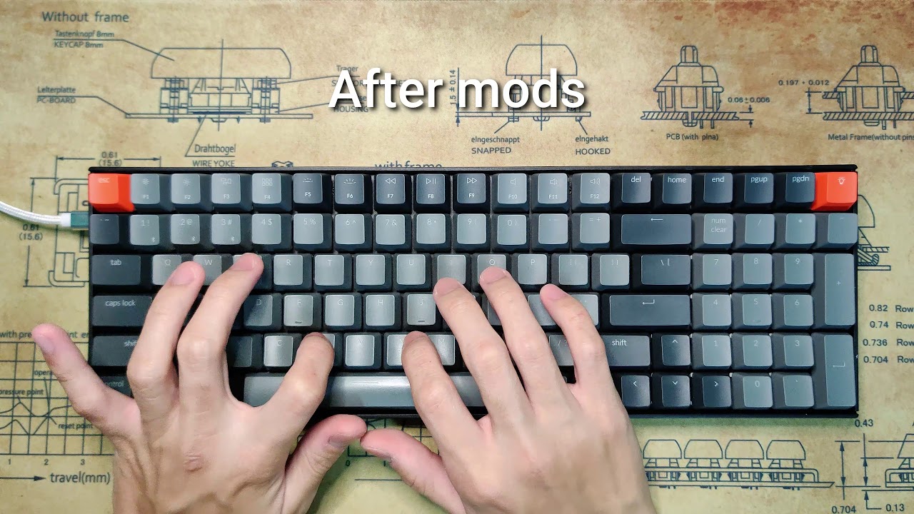 Keychron K4 | Lubed Gateron Browns | Typing sounds