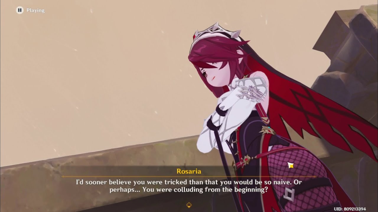 Rosaria talking about Albedo. Another Rosaria scene for all those who wants to see her!