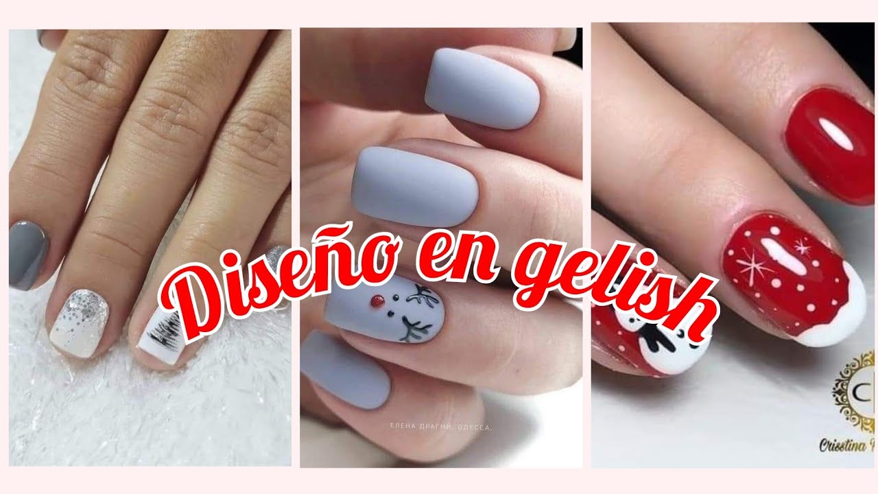 Diseños de Gel Semipermanente (Gelish) muy navideños 🎄🎅🏼♥️/NAILS AND FASHION