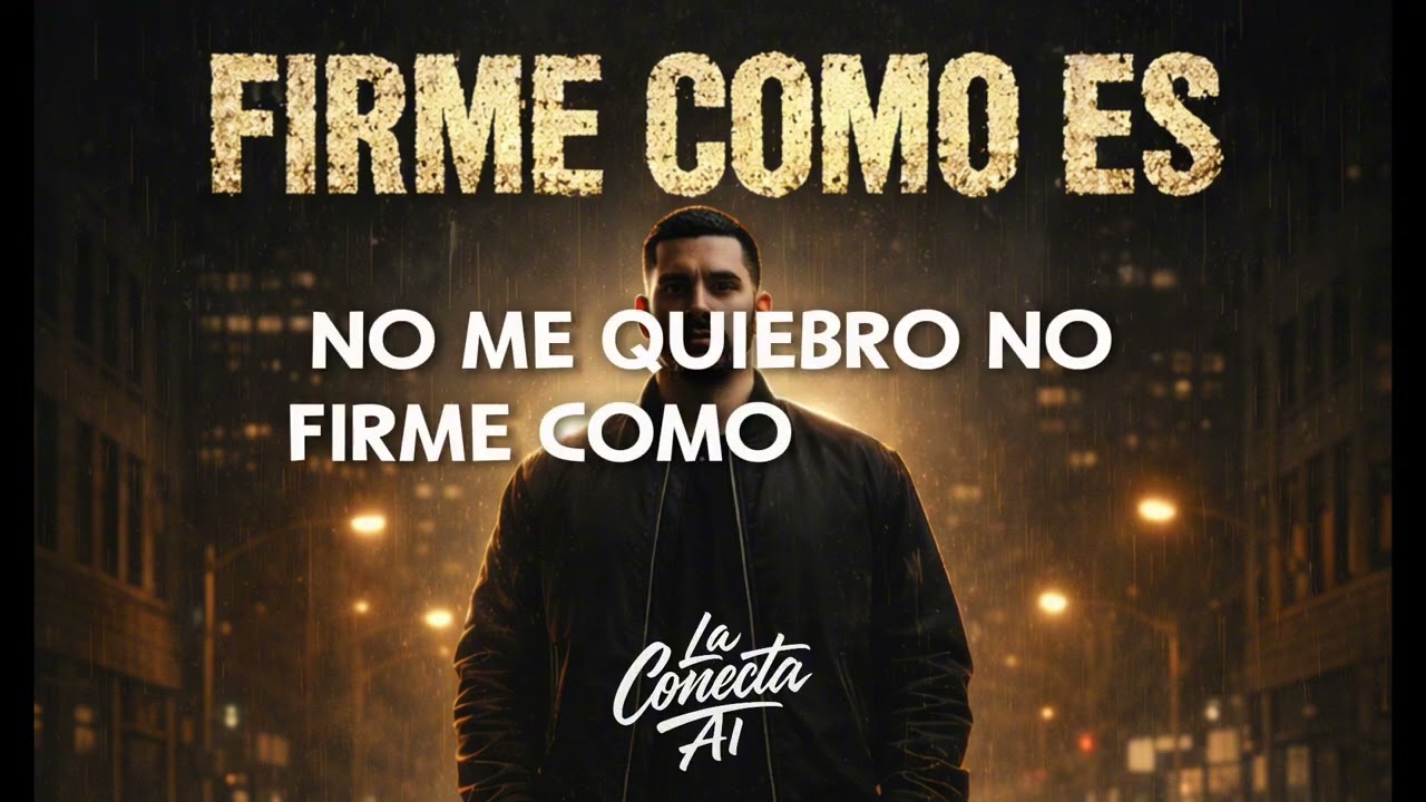 La Conecta AI- Firme Como Es - Lyrics Video