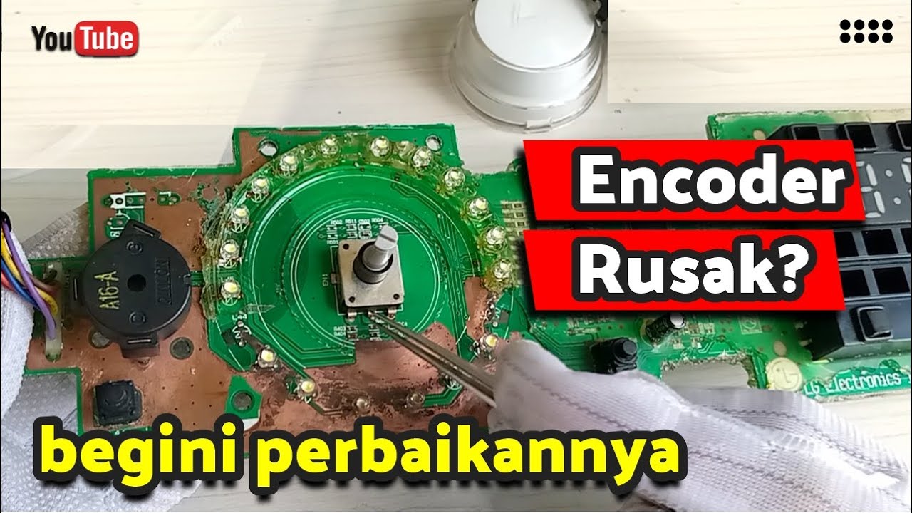 Perbaikan Mesin Cuci LG front loading Inverter 8Kg Tidak Bisa Pilih Mode Cuci (Encoder Bermasalah)