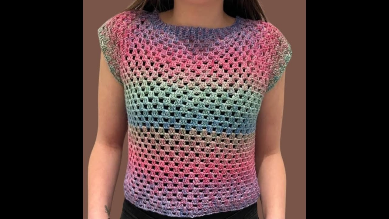 Crochet Granny Square Top * SOFIA * very easy