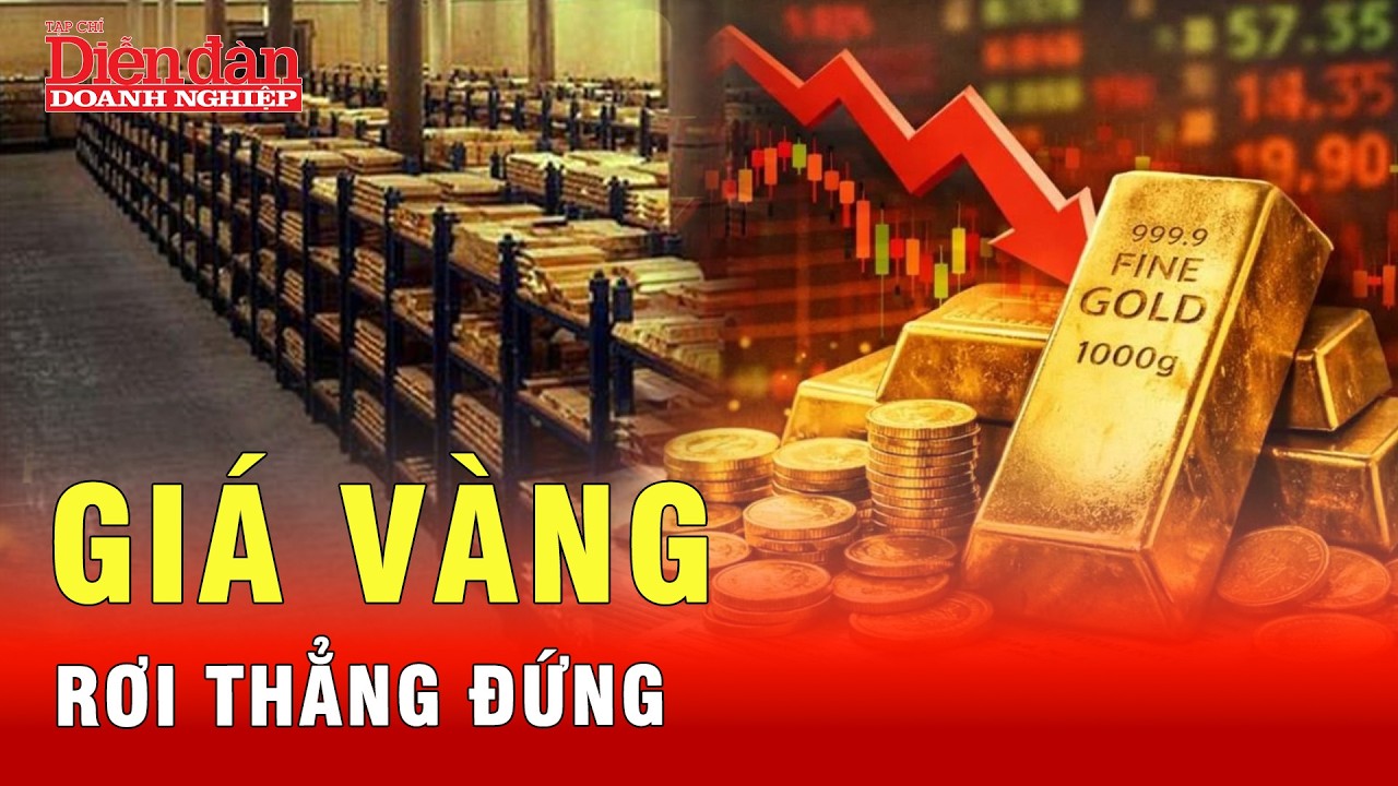 Giá vàng bất ngờ rơi thẳng đứng, “bốc hơi” hàng trăm USD | Tin tức 24h