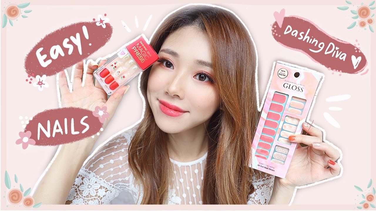 DIY NAILS , SUPER EASY! | Trying out Dashing Diva Magic Press + Gloss Gel Nail Strips!