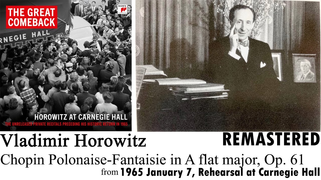 Vladimir Horowitz: Chopin Polonaise-Fantaisie in A flat major, Op. 61 at Rehearsal (1965.1.7)