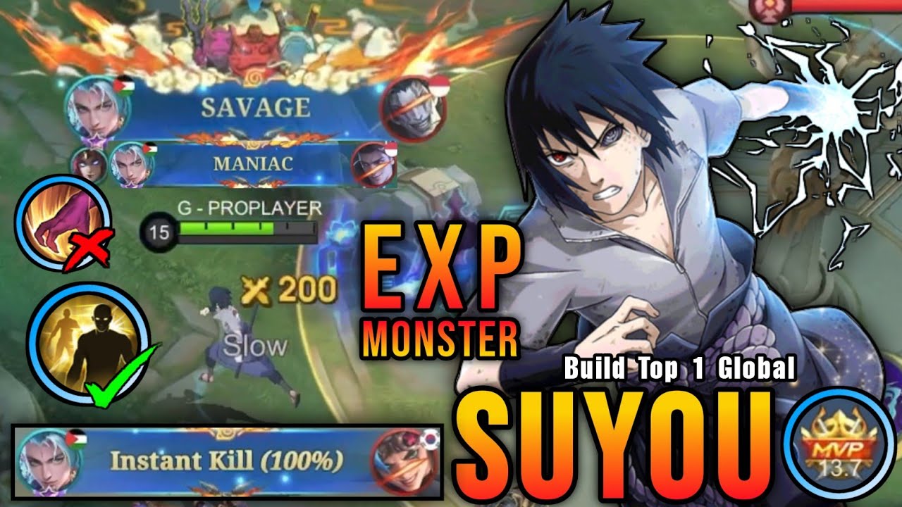 SAVAGE!! Suyou Best Build Exp Lane!! - Build Top 1 Global Suyou ~ MLBB