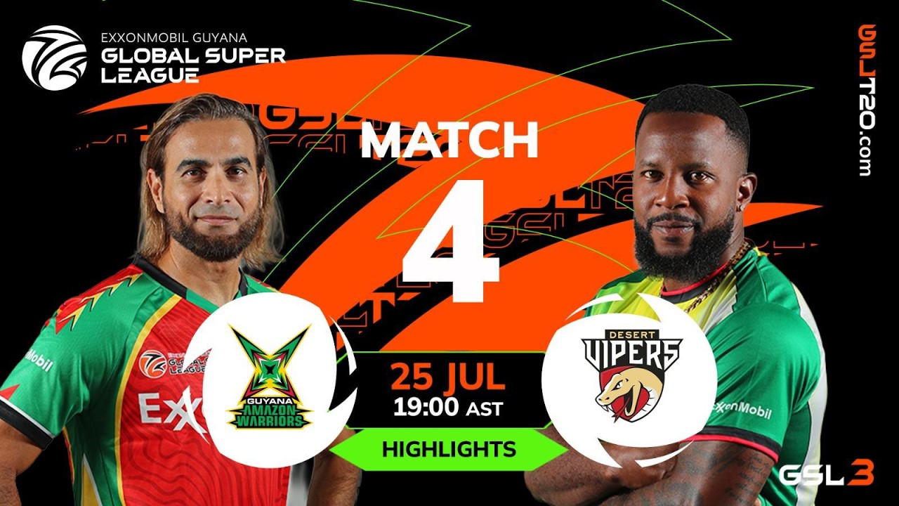 Highlights | Guyana Amazon Warriors vs. Desert Vipers | GSL 2026