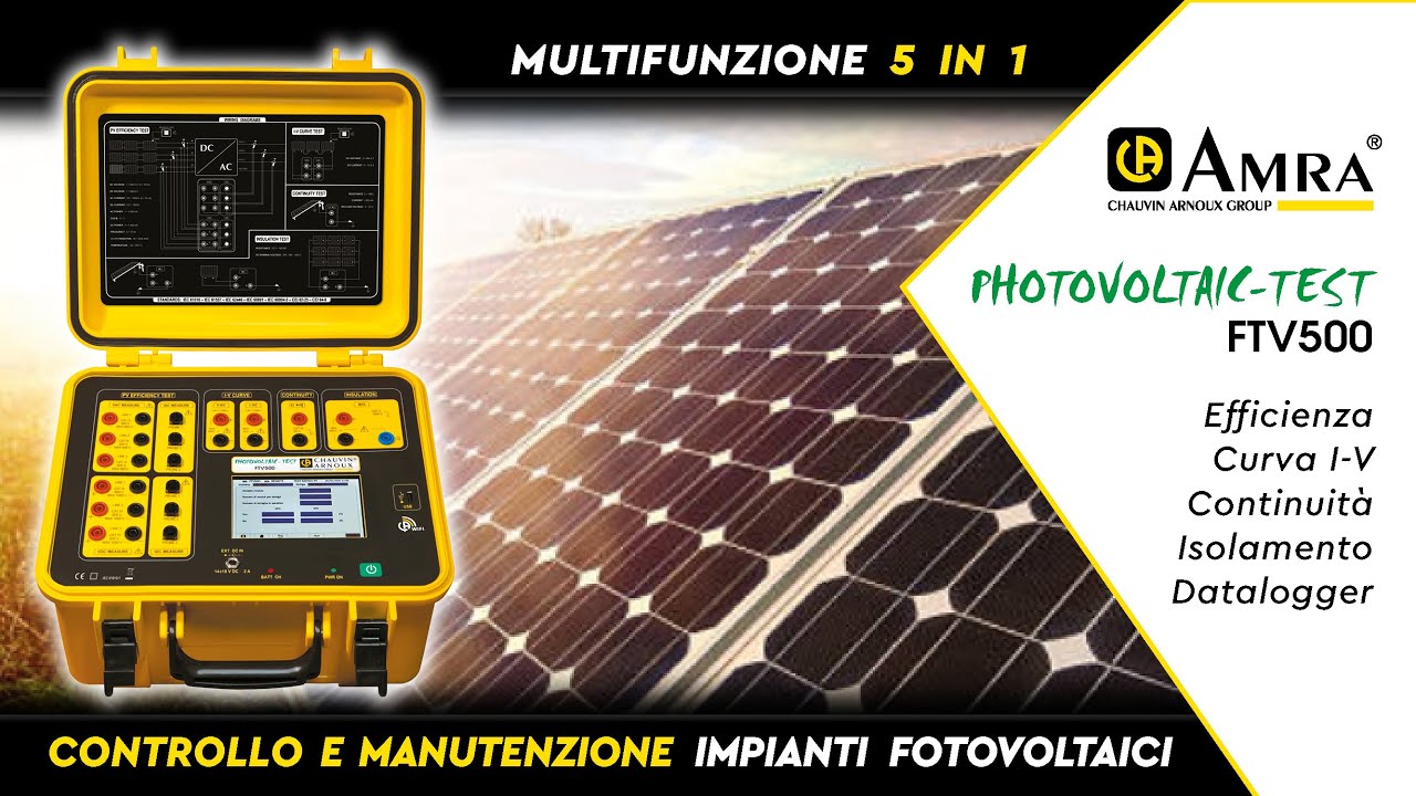 PHOTOVOLTAIC-TEST FTV500 | Multifunzione controllo e manutenzione impianti fotovoltaici | Le misure