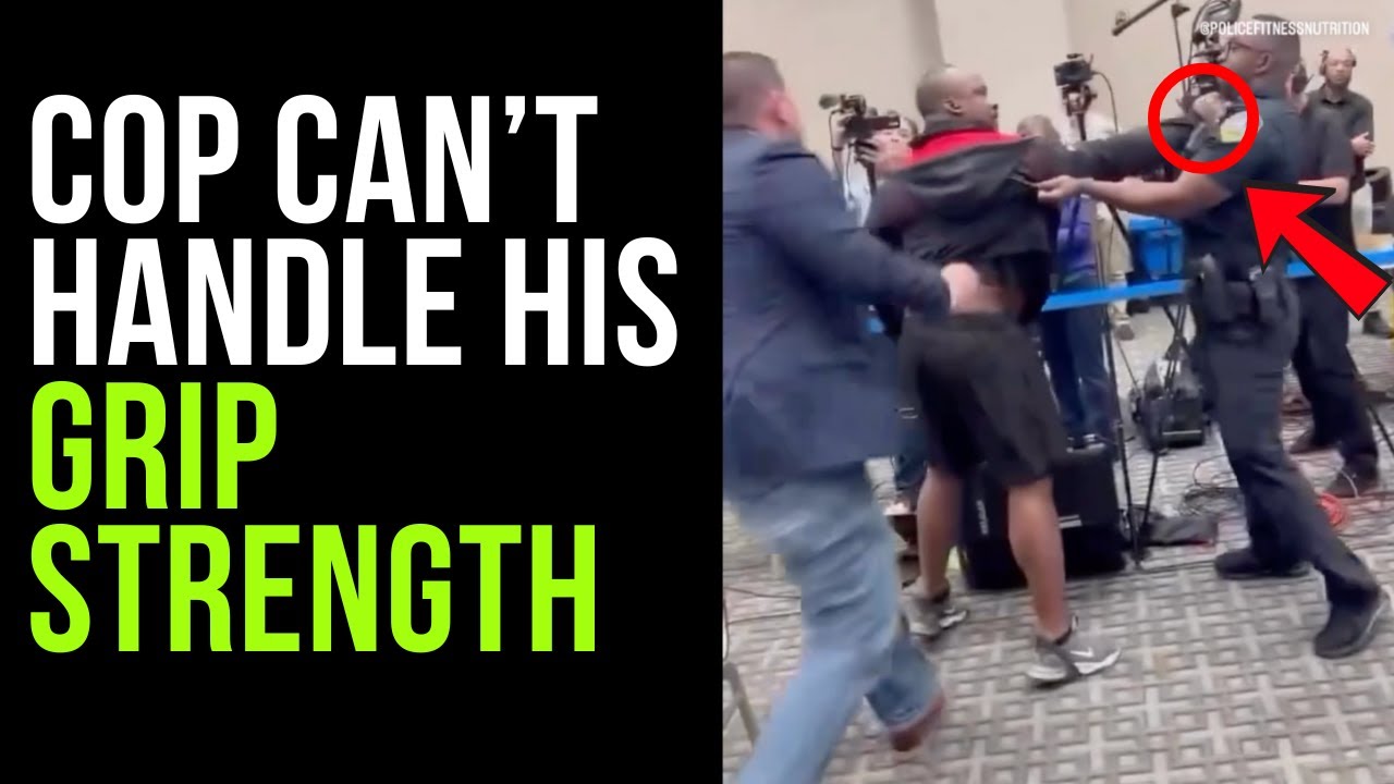 Сила хватки этого мужчины слишком велика для этого полицейского.