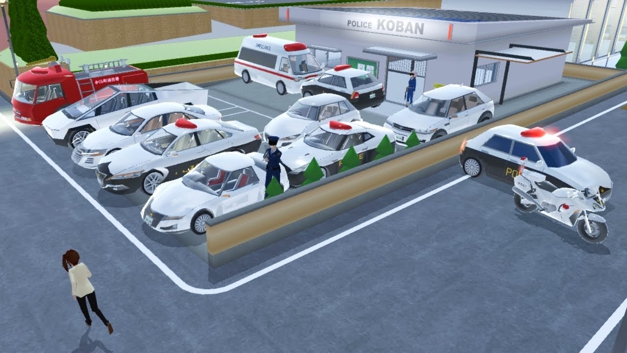 Allowed All Sakura Police Station Cars 🚨🚔🚓 &🚑 &🔥*🚒 at POLICE STATION KOBAN 🚉⛽🚏🚇🛣️👮🏼‍♂️