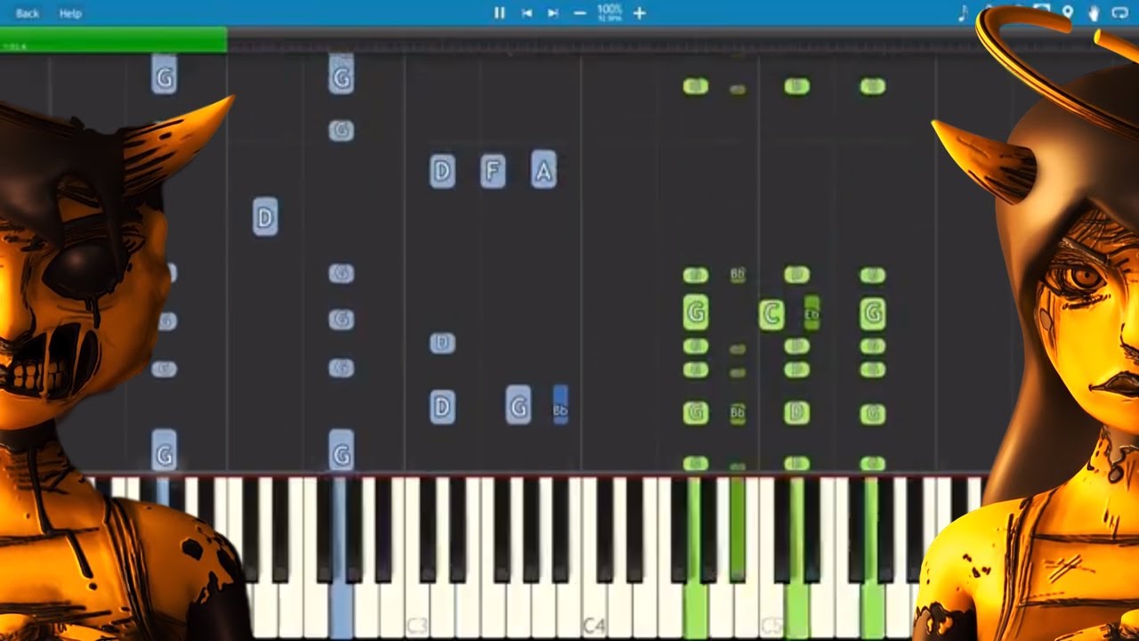Bendy Chapter 3 Song - Instruments Of Cyanide - Piano Cover / Tutorial - DA Games