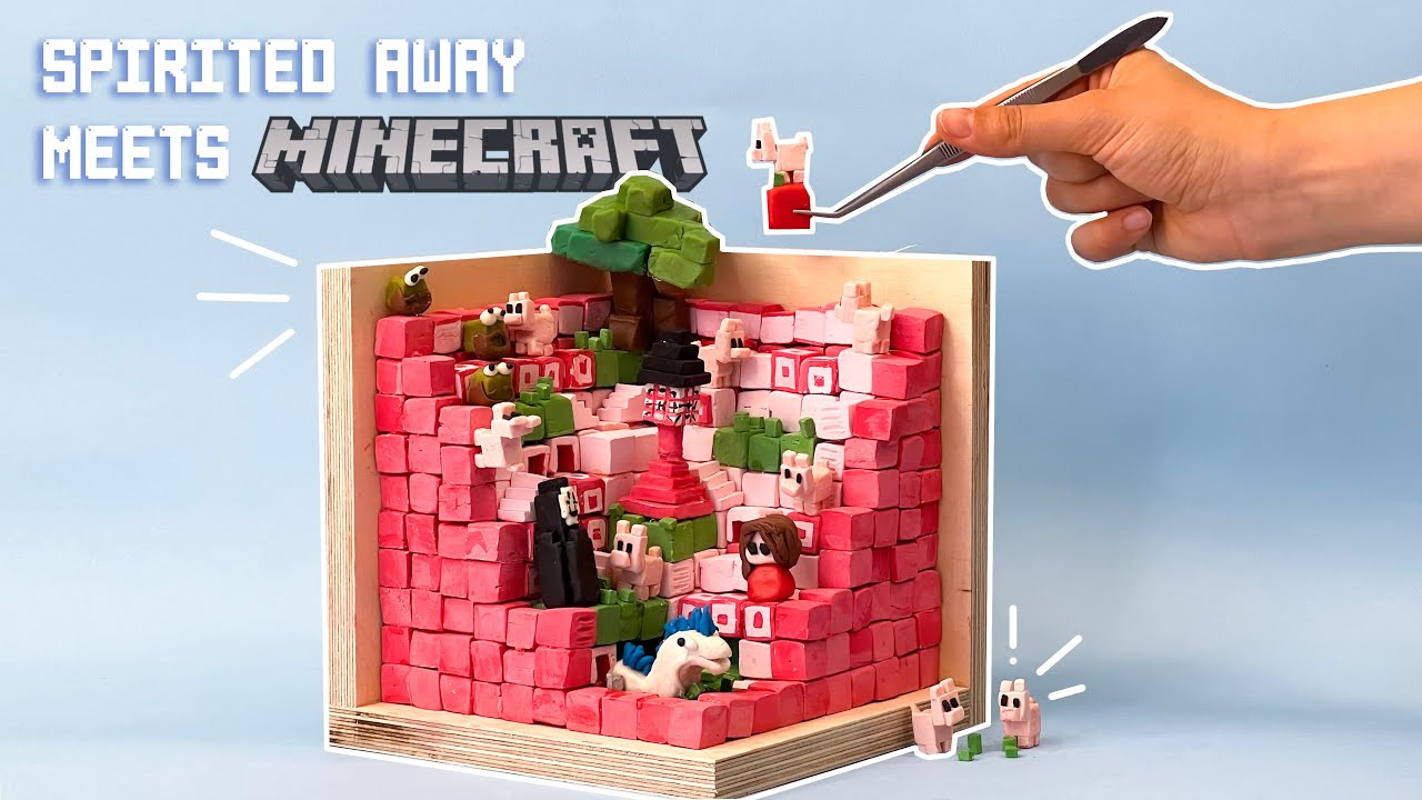 Building Spirited Away IRL with Minecraft Clay Cubes- 01 ASMR