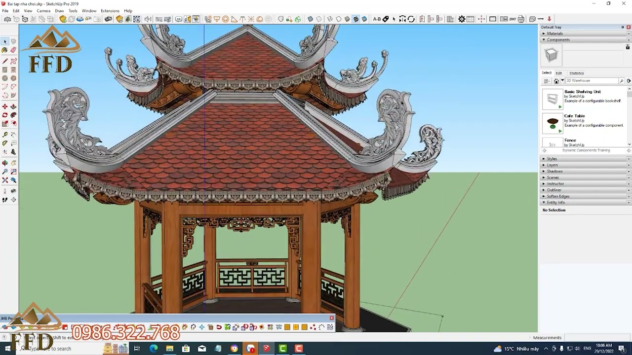 Dựng nhà chòi | Phần 1 dựng sàn nhà chòi | Học sketchup