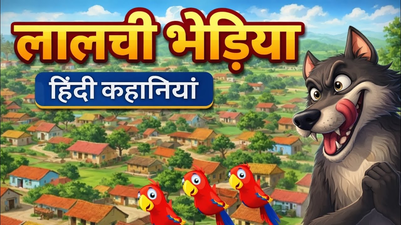 लालची भेड़िया ll greedy fox ll @VKV_Animations90  #music  #kahaniya #cartoon 