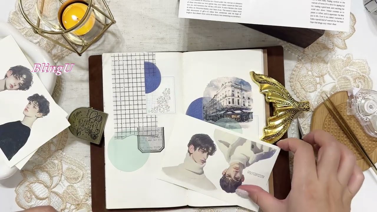 💙코지함가득🩵 워킹맘다꾸 | #scrapbooking #journaling #アートジャーナリング #コラージュ #워킹맘다꾸 