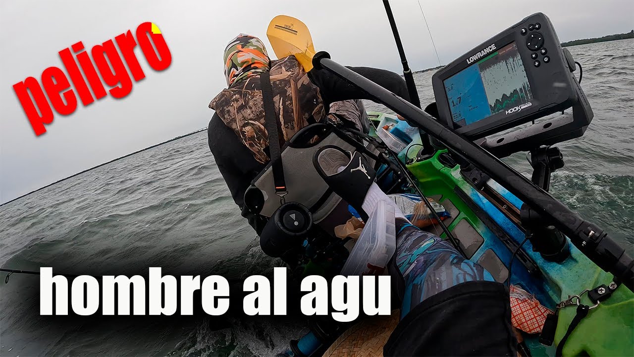 vuelco en kayak #fishing #pesca #peligro #kayakfishing