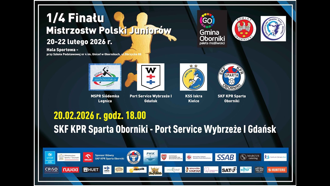1/4 Finału Mistrzostw Polski Junior&oacute;w: SKF KPR Sparta Oborniki - Port Service Wybrzeże I Gdańsk