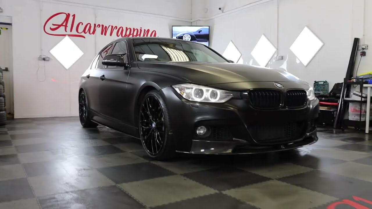 BMW F30 WRAPPED IN 3M SATIN BLACK