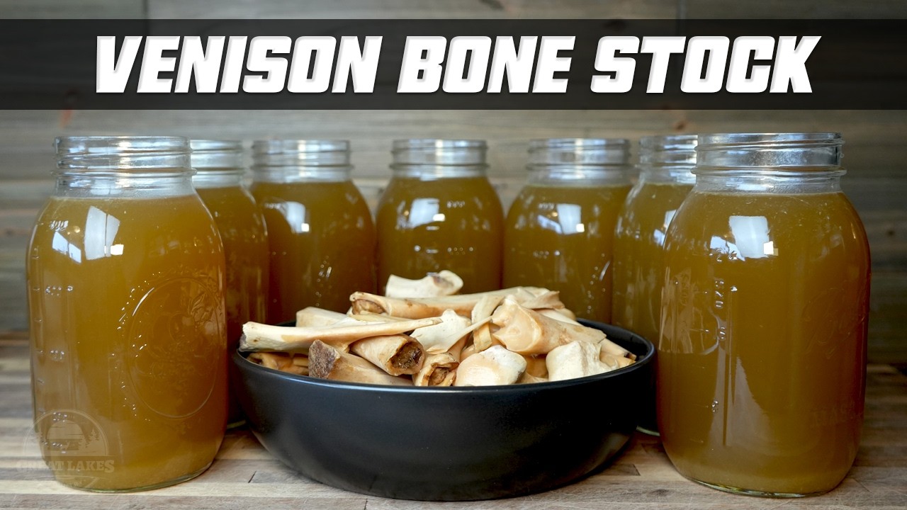 Making Homemade Venison Stock from Roasted Deer Shanks - Bone Broth Recipe