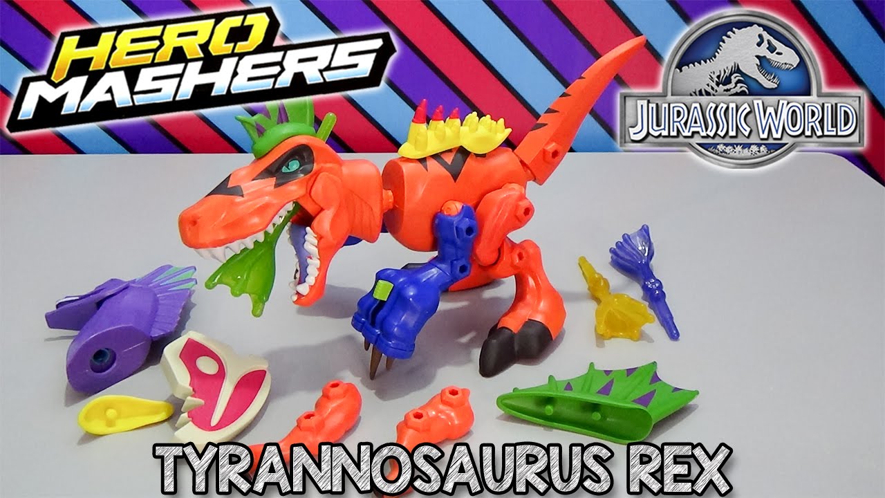 New Jurassic World Dinosaur TYRANNOSAURUS-REX Hero Mashers Hasbro Toys by Kids Toys and Crafts