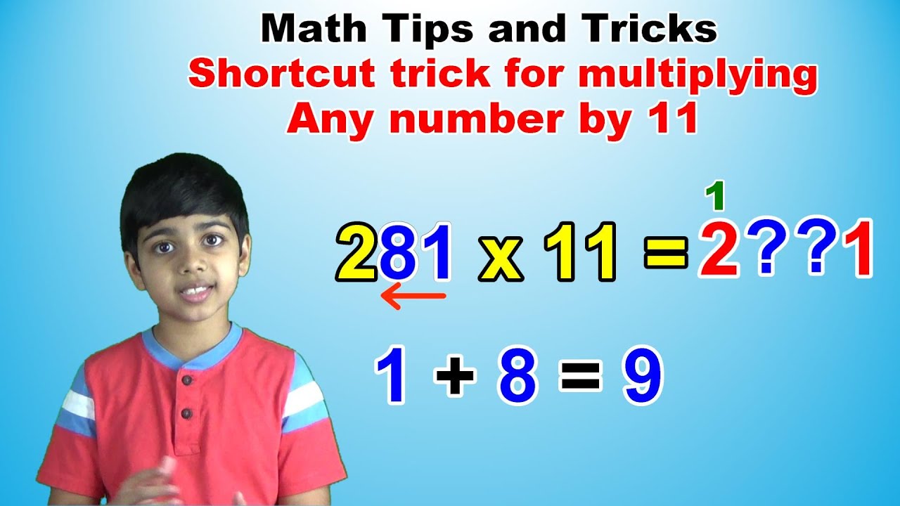 How to multiply ANY number by 11 | Super easy math trick | Math Tips and Tricks | Akash Vukoti