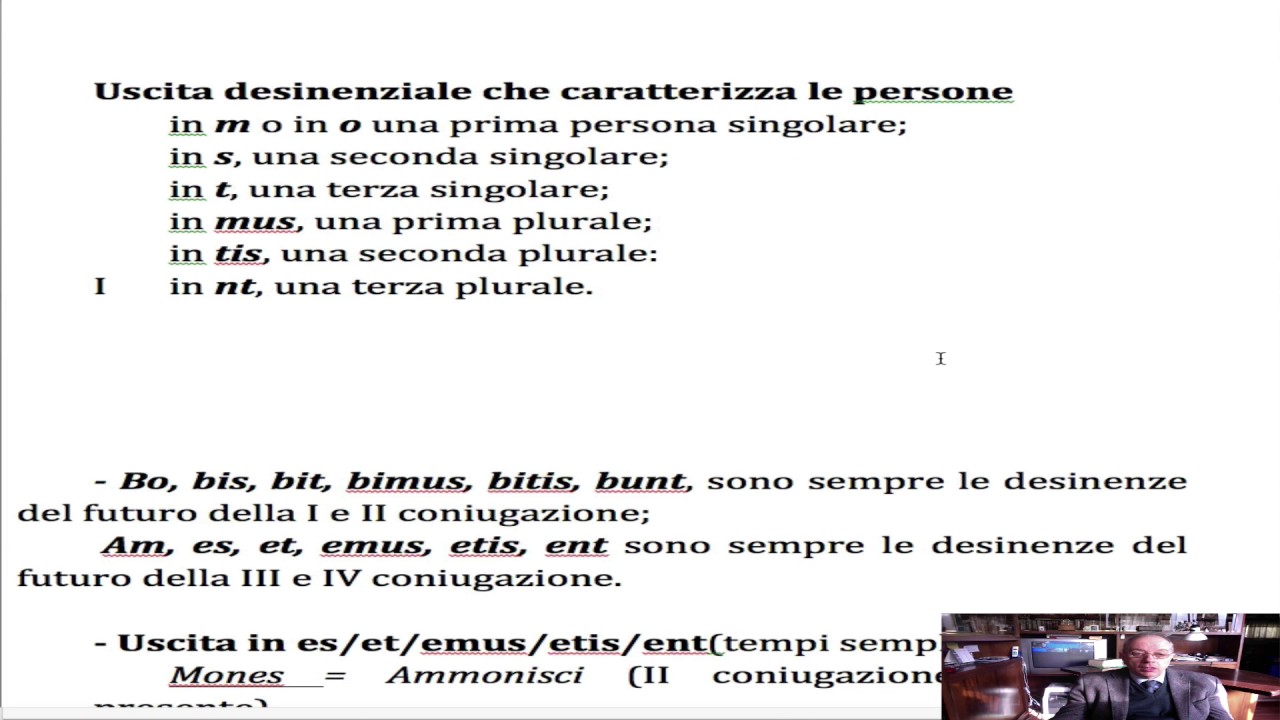 lezioni di latino: Coniugazioni
