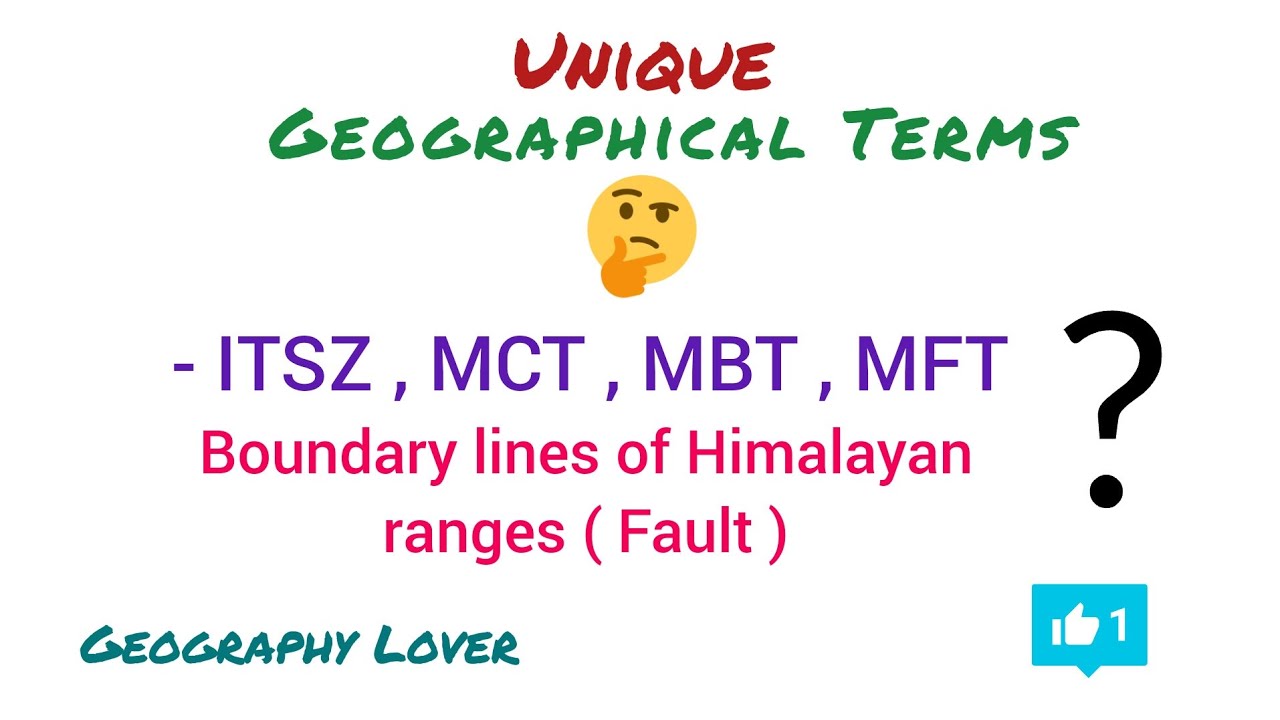 🤔What is ITSZ, MCT, MBT, MFT 🤔 Boundary lines of Himalayan ranges 😮#geographylover #bhartidhankher 😎